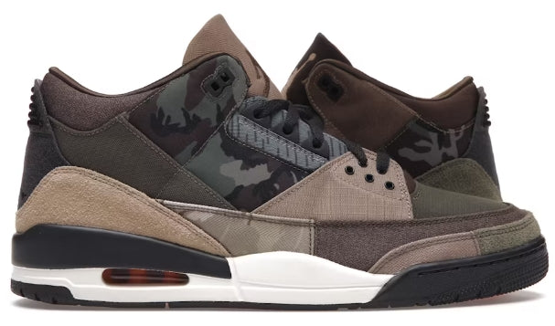 Jordan 3 Retro Patchwork Camo SZ 10 MISSING LID