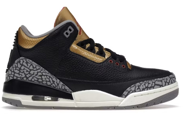 Jordan 3 Retro Black Cement Gold (Women's) SZ 11/9.5M MISSING LID