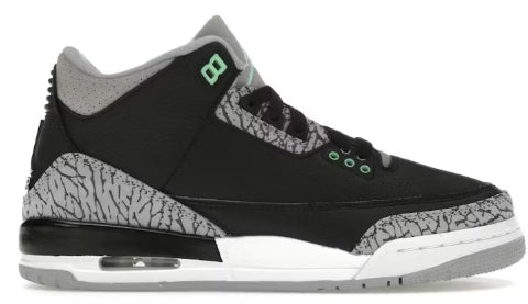 Jordan 3 Retro Green Glow (GS) SZ 5Y MISSING LID