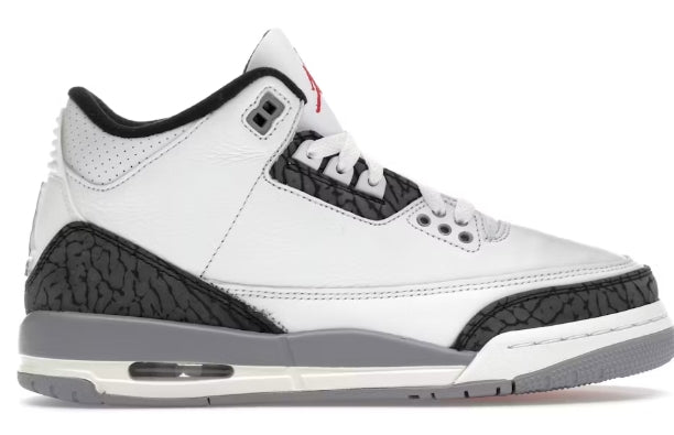 Jordan 3 Retro Cement Grey (GS) SZ 7Y MISSING LID