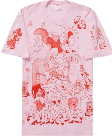 Supreme Downtown Tee Light Pink SZ XL