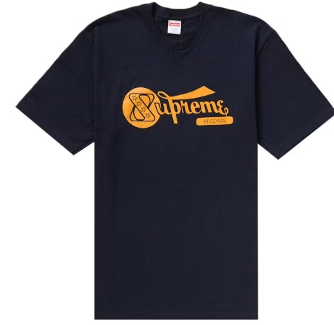 Supreme Records Tee Navy SZ LARGE