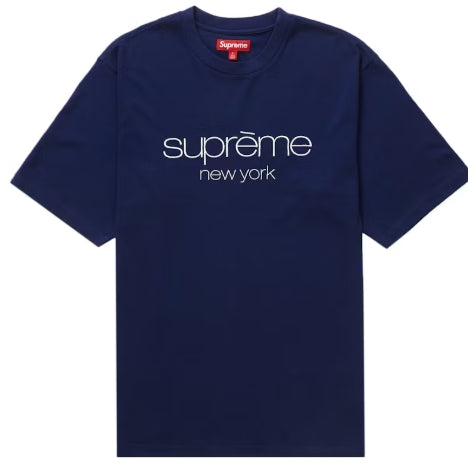 Supreme Classic Logo S/S Top Navy SZ LARGE