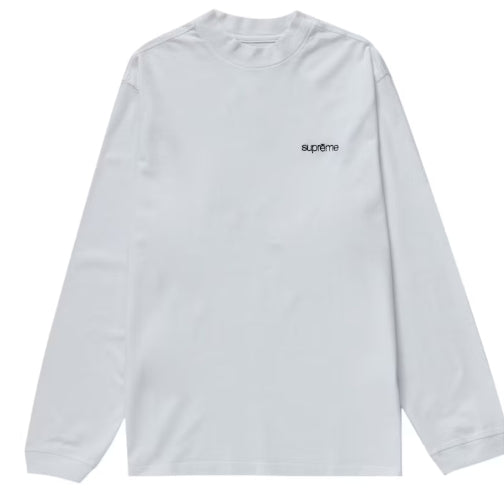 Supreme Mock Neck L/S Top (FW23) White SZ LARGE