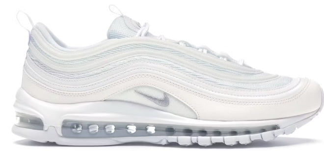 Nike Air Max 97 Triple White Wolf Grey SZ 11.5 YELLOWING NO INSOLES