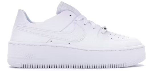 Nike Air Force 1 Sage Low Triple White (Women's) 7.5/6M MISSING LID