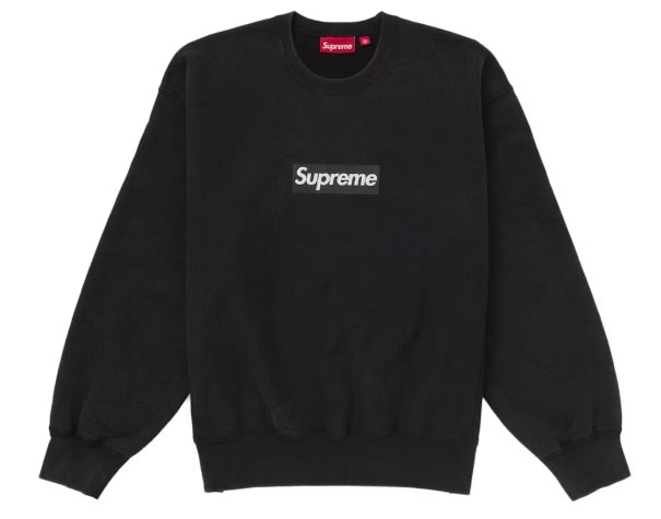 Supreme Washed Box Logo Crewneck Black Sz Medium
