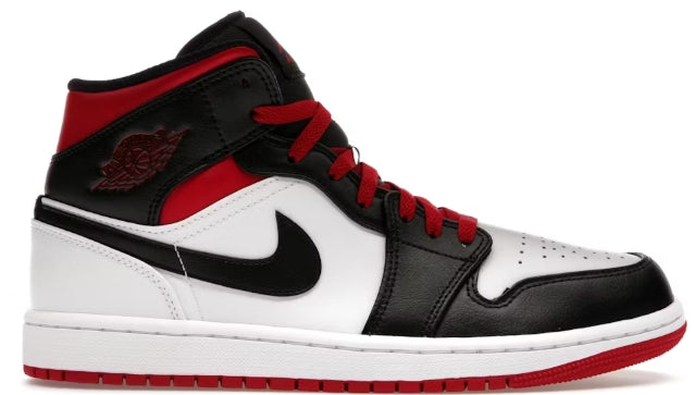 Jordan 1 Mid Gym Red Black Toe SZ 12 USED