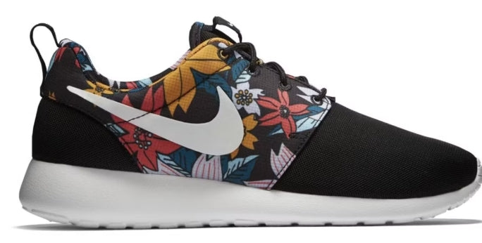 Nike Roshe Run Black Floral Aloha SZ 12 USED NO BOX