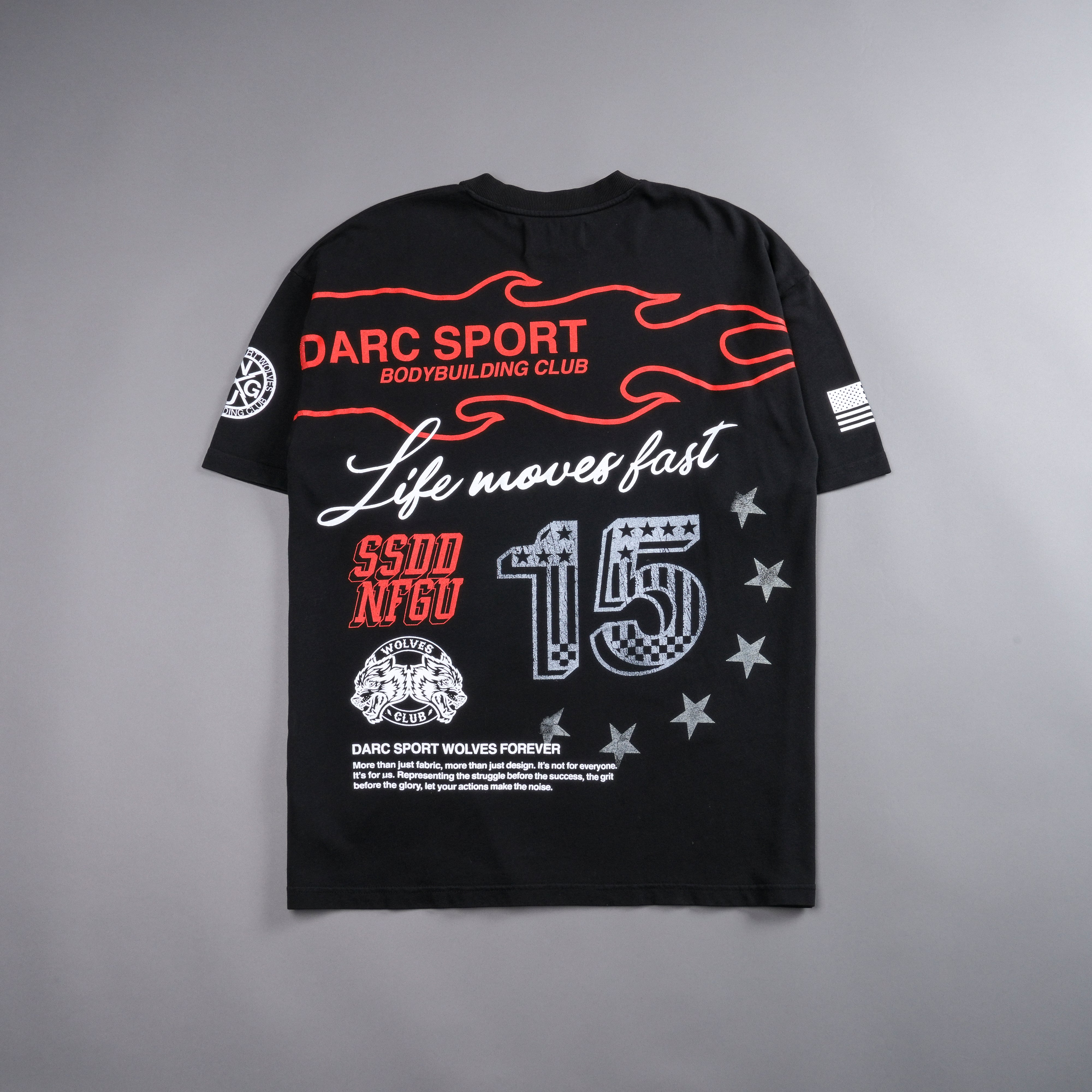 Darc Sport Victory Lap Premium Oversized Tee Black Sz L