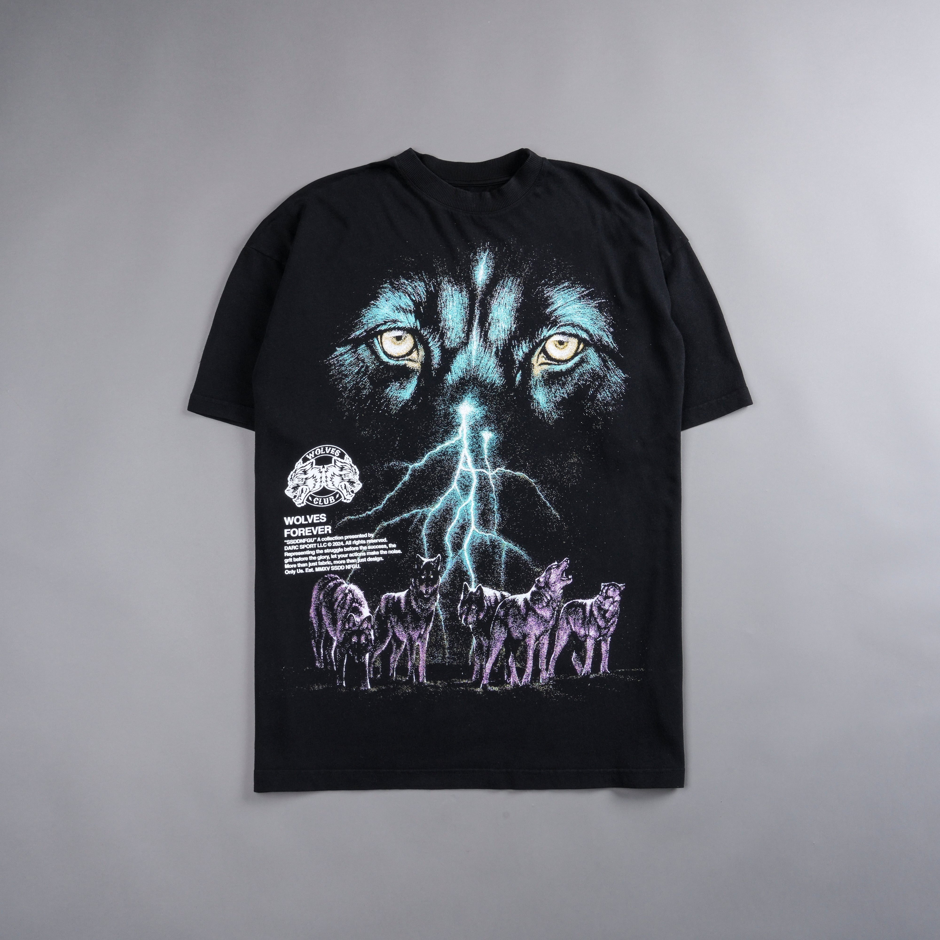 Darc Sport Eyes of the Storm Oversized Unisex Tee Black Sz L