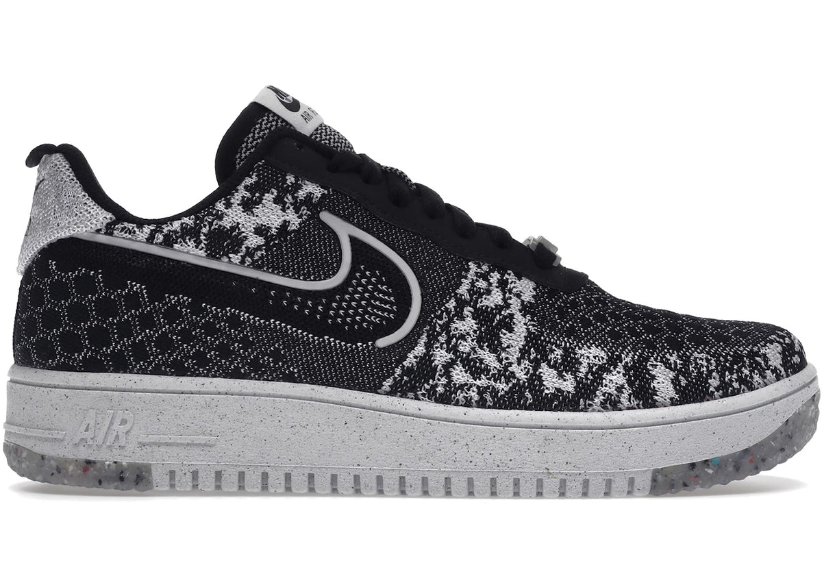 Nike Air Force 1 Low Crater Flyknit Black White Melange