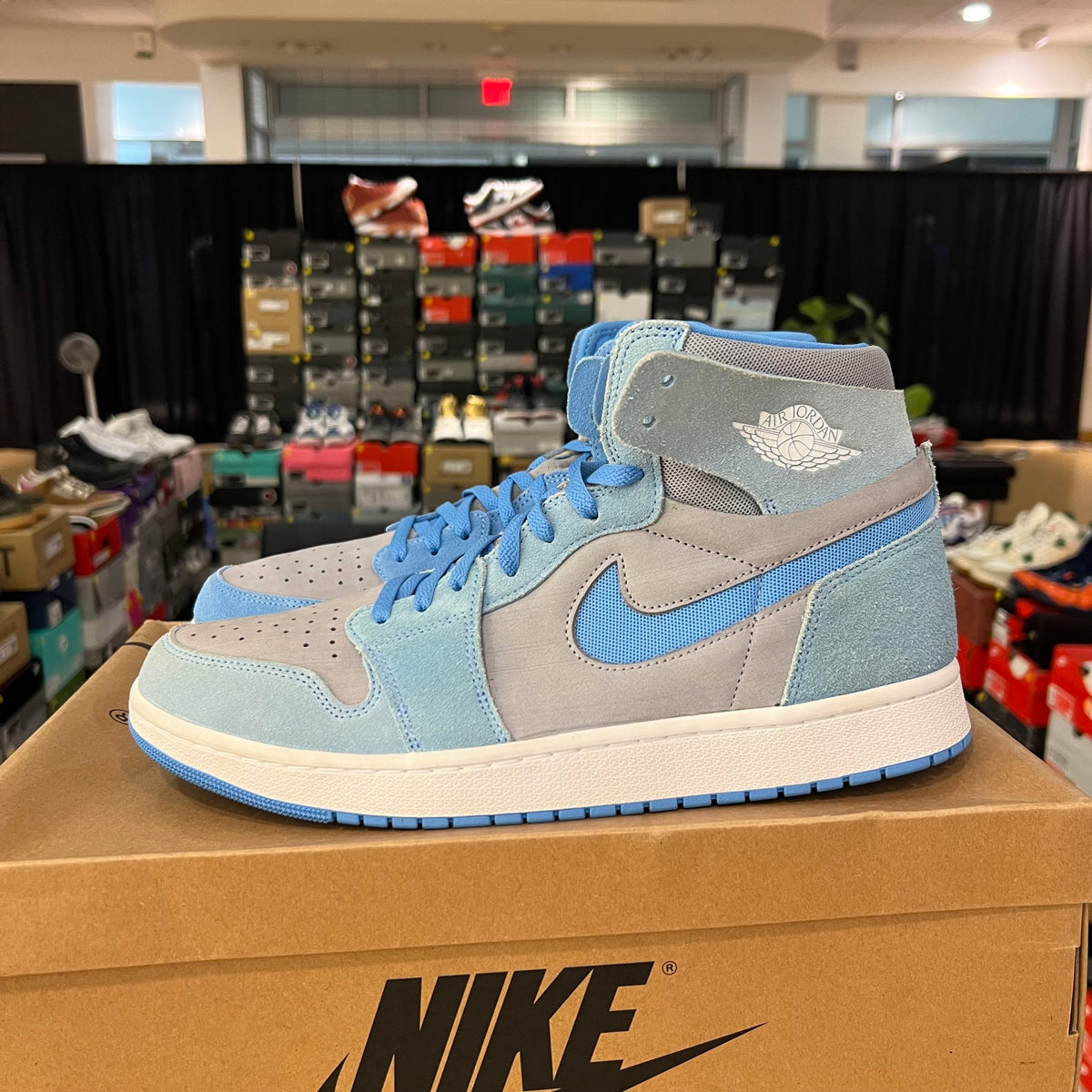 Jordan 1 High Zoom Air CMFT 2 Cement University Blue used yellowing