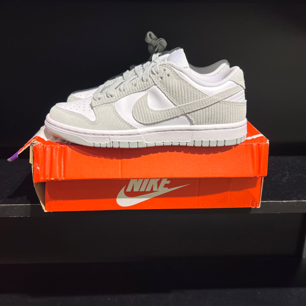 Nike Dunk Low Light Silver Corduroy (Women's) used