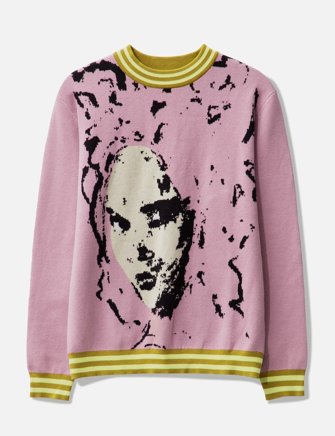 KidSuper Face Knit Sweater Pink Sz L