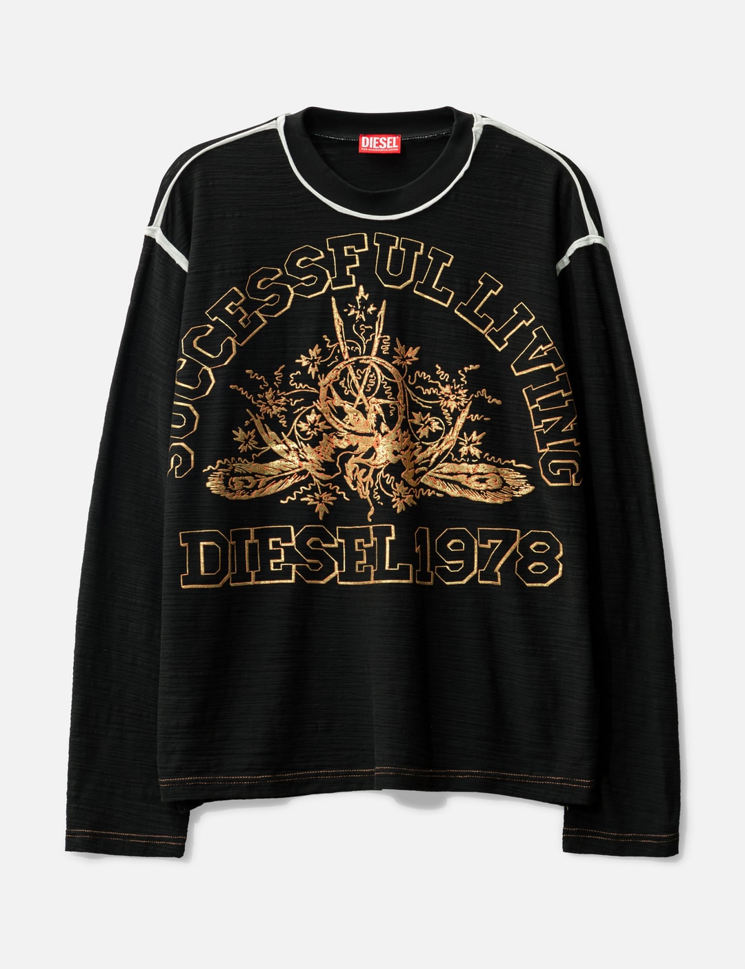 Diesel Successful Living Long Sleeve Print Tee Sz L