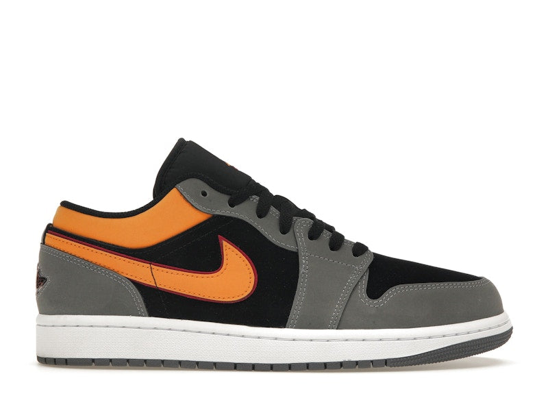 Jordan 1 Low SE Light Graphite Vivid Orange (GS) SZ 7Y MISSING LID