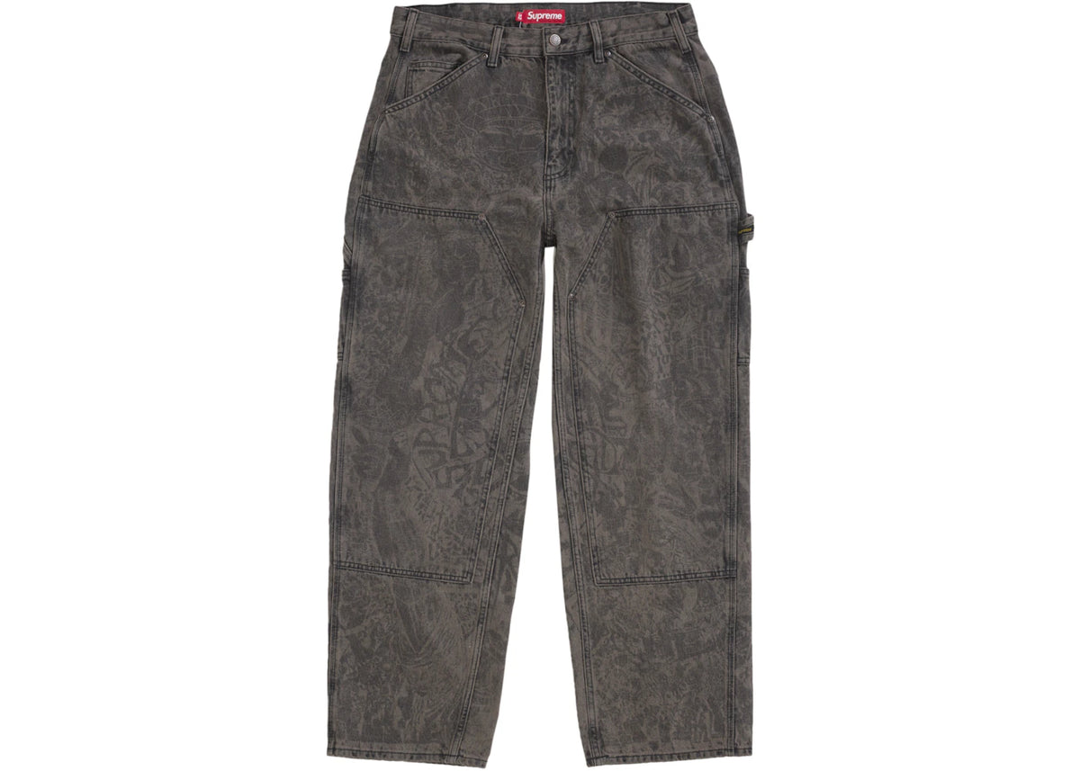 Supreme Double Knee Painter Pant (FW24) Washed Black Mew without tags