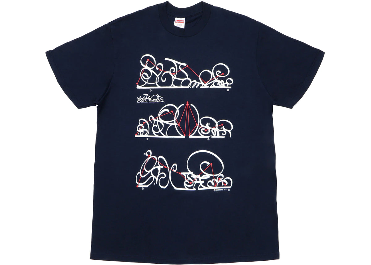 Supreme System Tee Navy New without tag