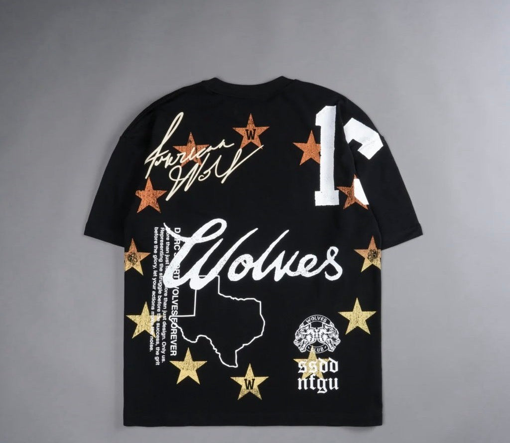 Darc Sport Texas Wolves Premium Tee Black Sz XL