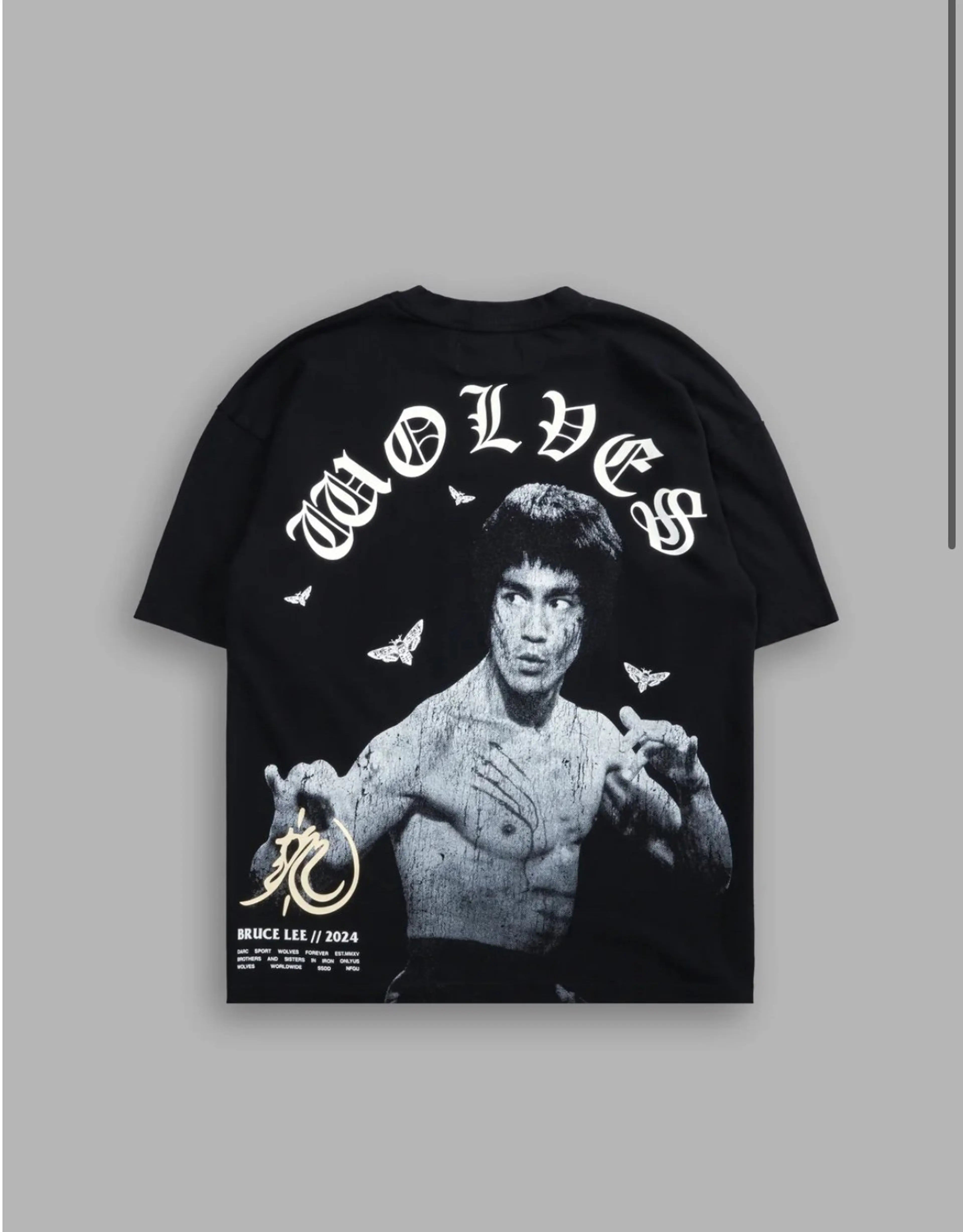 Darc Sport x Bruce Lee Under The Heavens Tee Grey Sz M