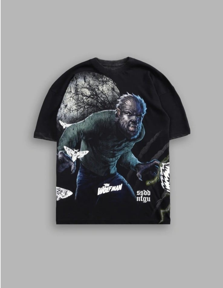 Darc Sport Universal Monsters The Wolf Man Side by Side Tee Sz M