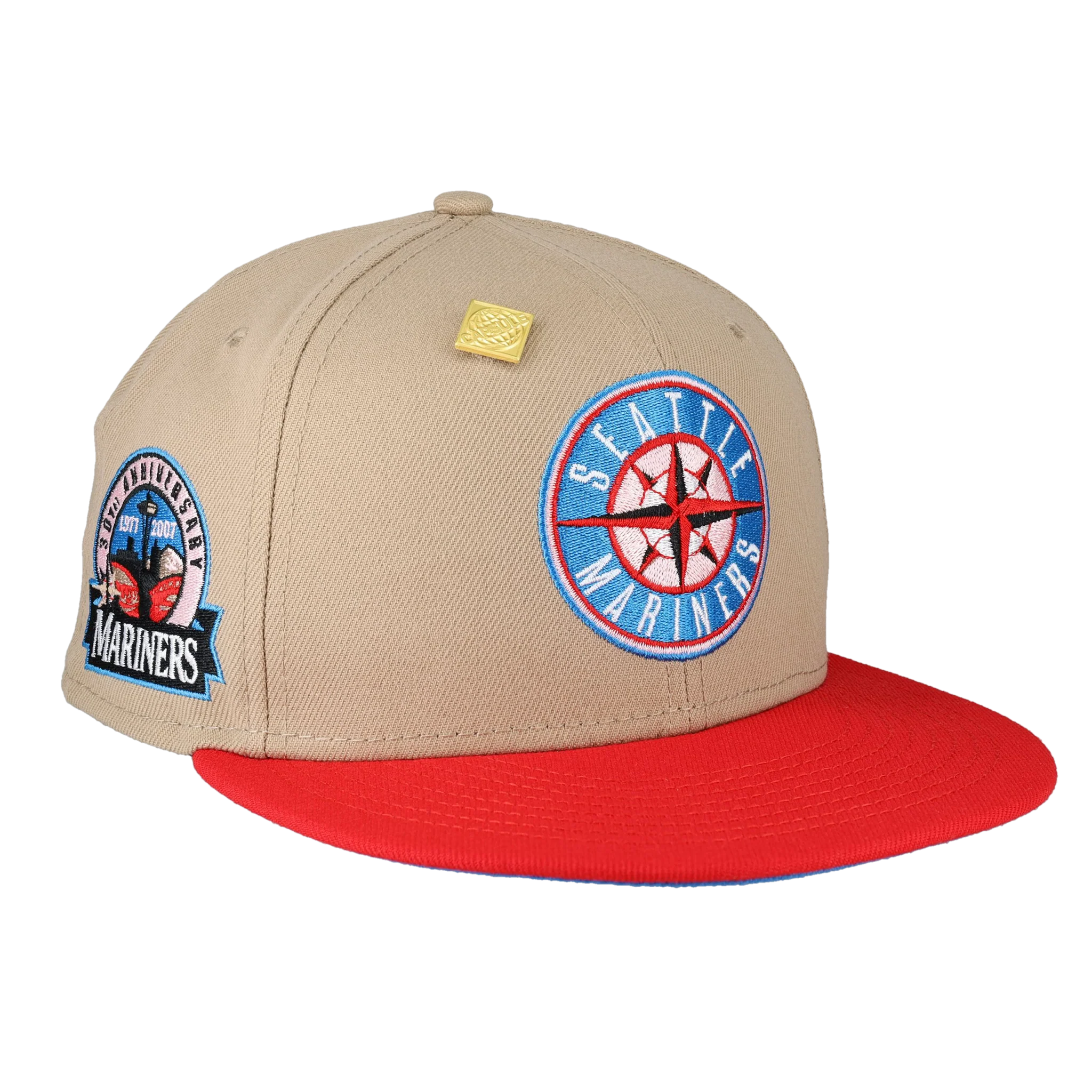 New Era x Capsule Seattle Mariners 30th Anni Fitted Hat Tan / Red Sz 7 1/8