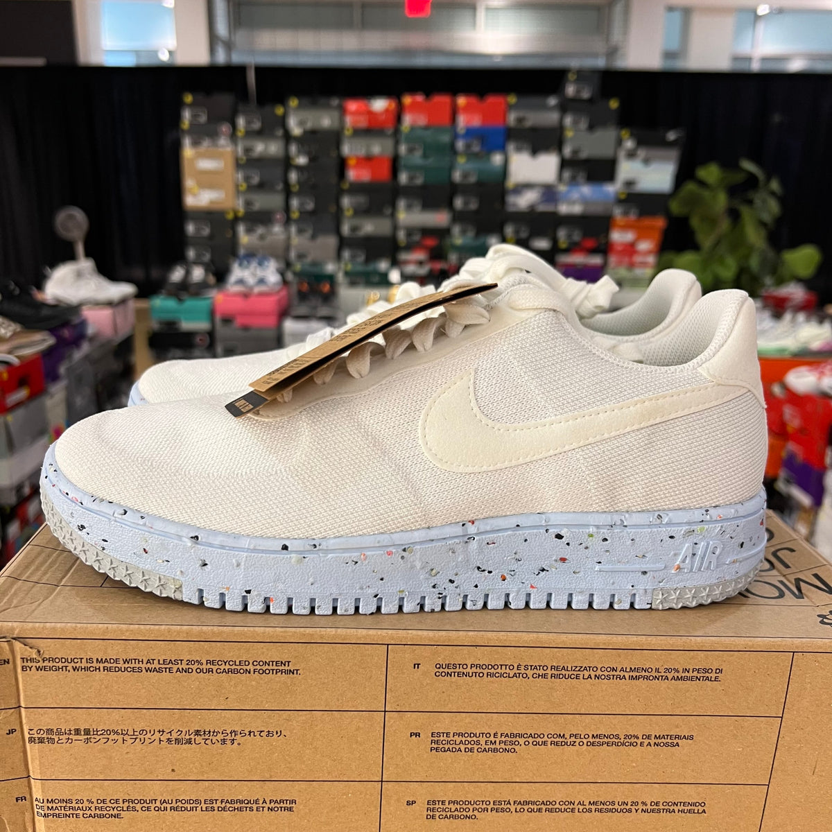 Nike Air Force 1 Low Crater Flyknit White Ice Blue (Women's) used