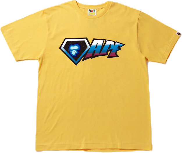 BAPE Archive Graphic #9 Tee Yellow Sz XL