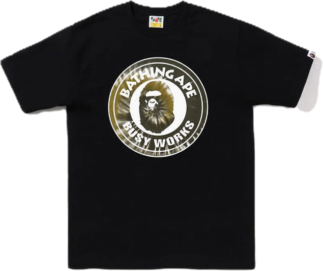 BAPE Tie Dye Busy Works Black Black Sz 2XL