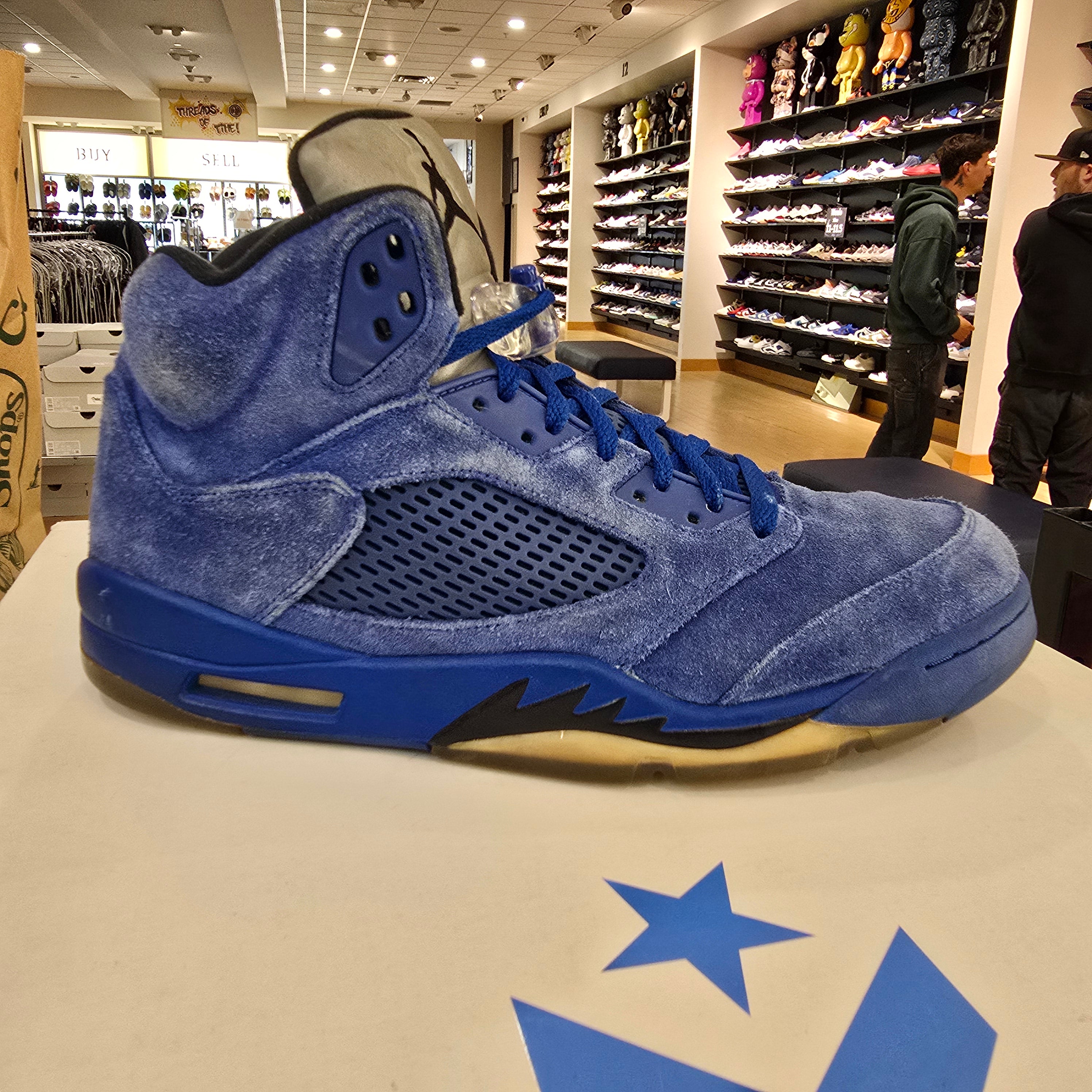 Jordan 5 Retro Blue Suede SZ 12 USED NO BOX