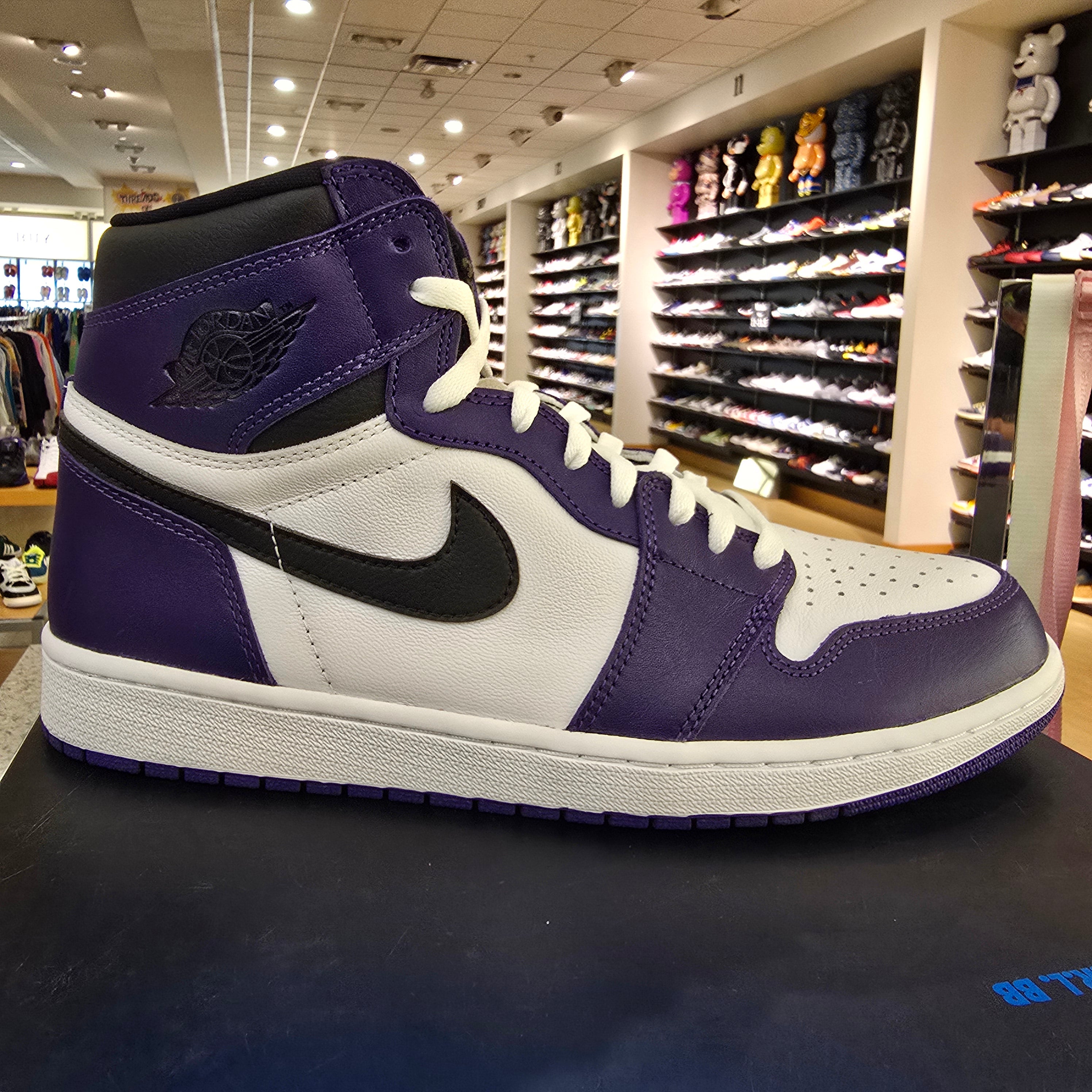 Jordan 1 Retro High Court Purple White SZ 12 USED