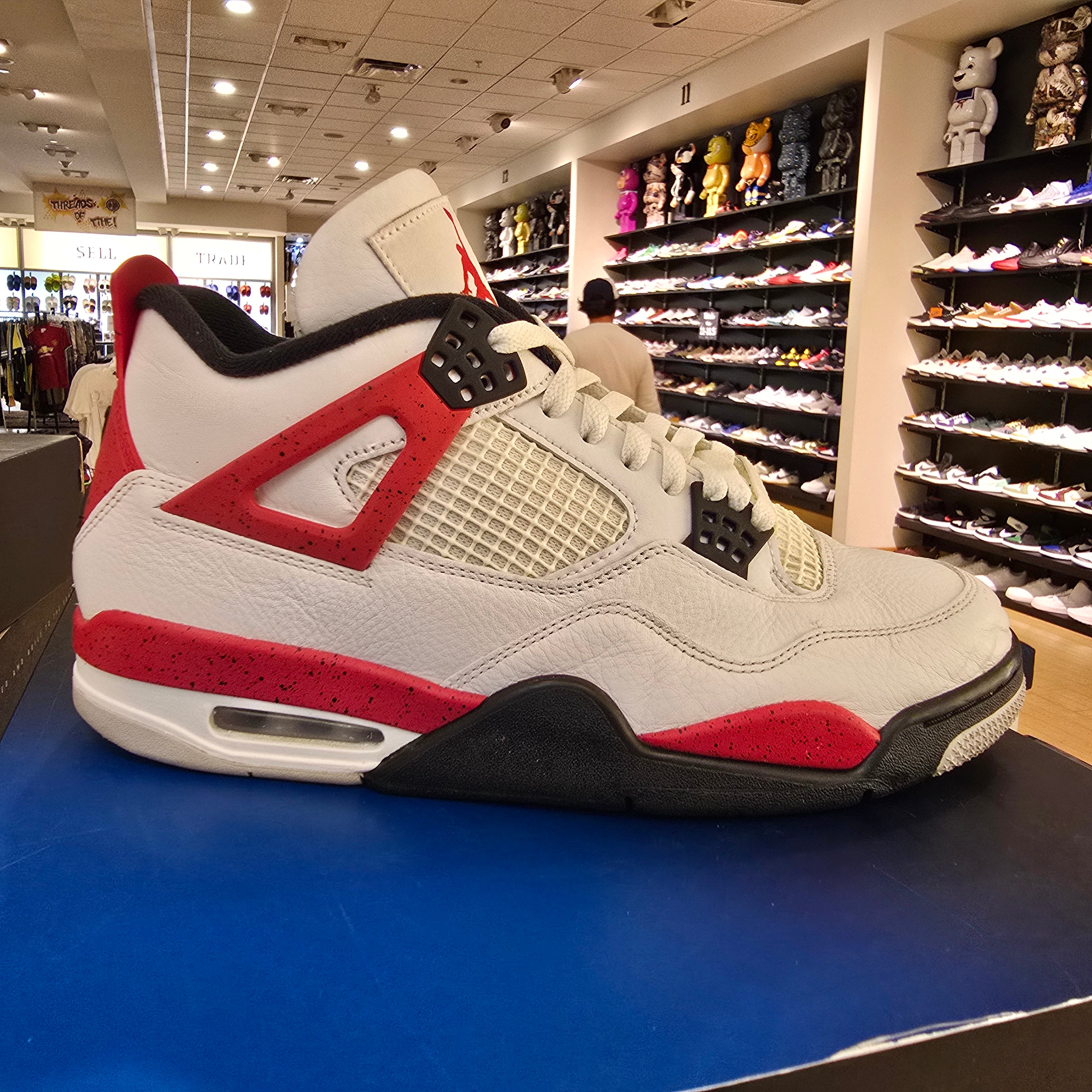 Jordan 4 Retro Red Cement SZ 10 USED NO BOX