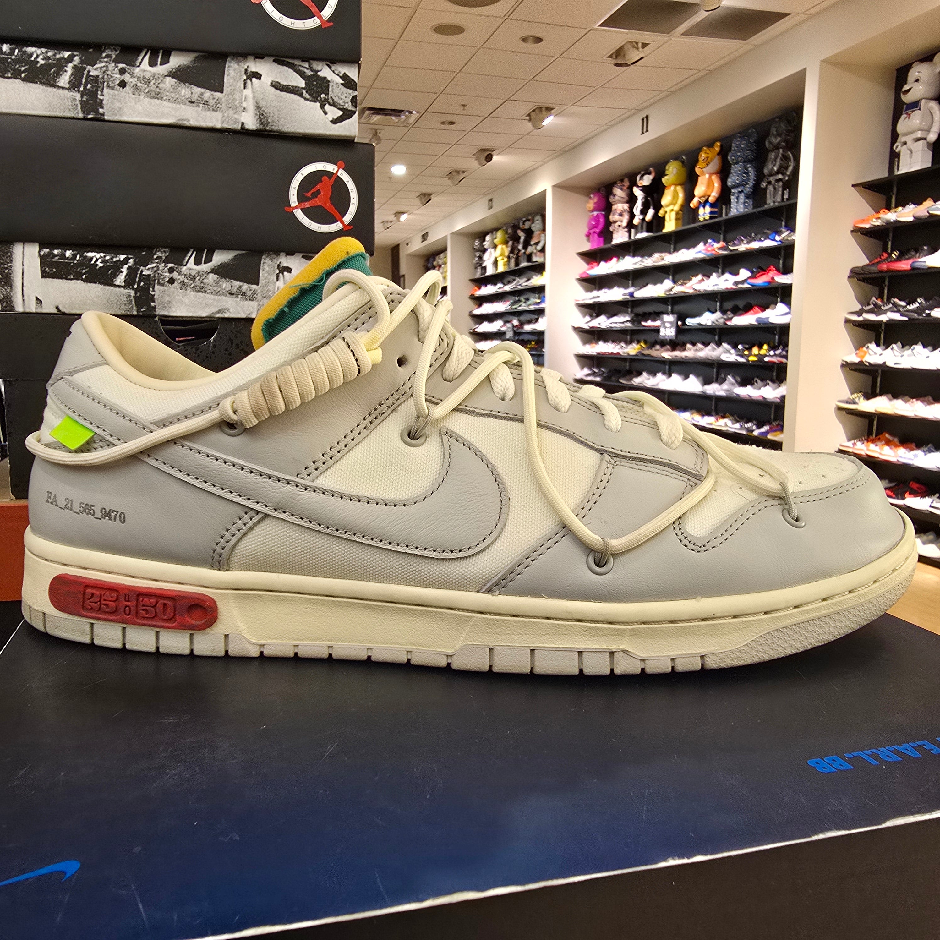 Nike Dunk Low Off-White Lot 25 SZ 13 USED