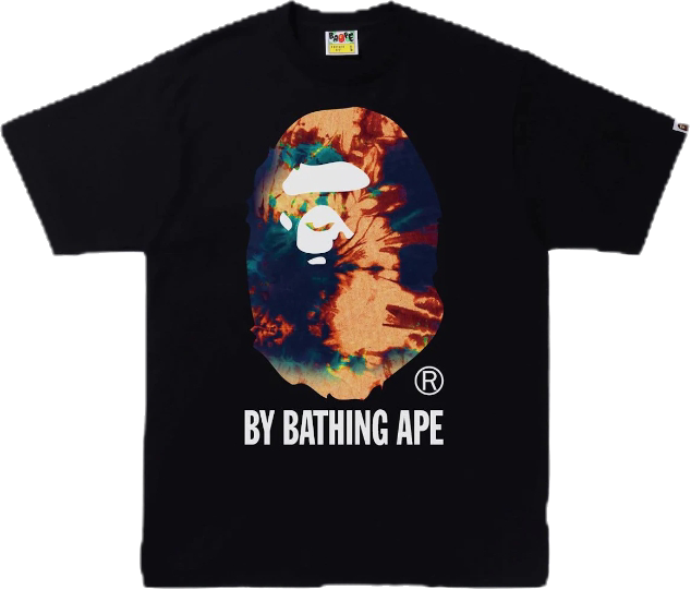 BAPE Tie Dye By Bathing Ape Tee Black Navy Sz XL
