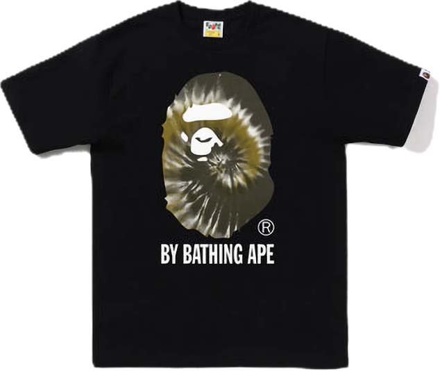 BAPE Tie Dye By Bathing Ape Tee Black Sz XL