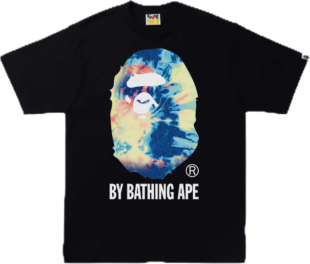 BAPE Tie Dye By Bathing Ape Black Multicolor Sz XL