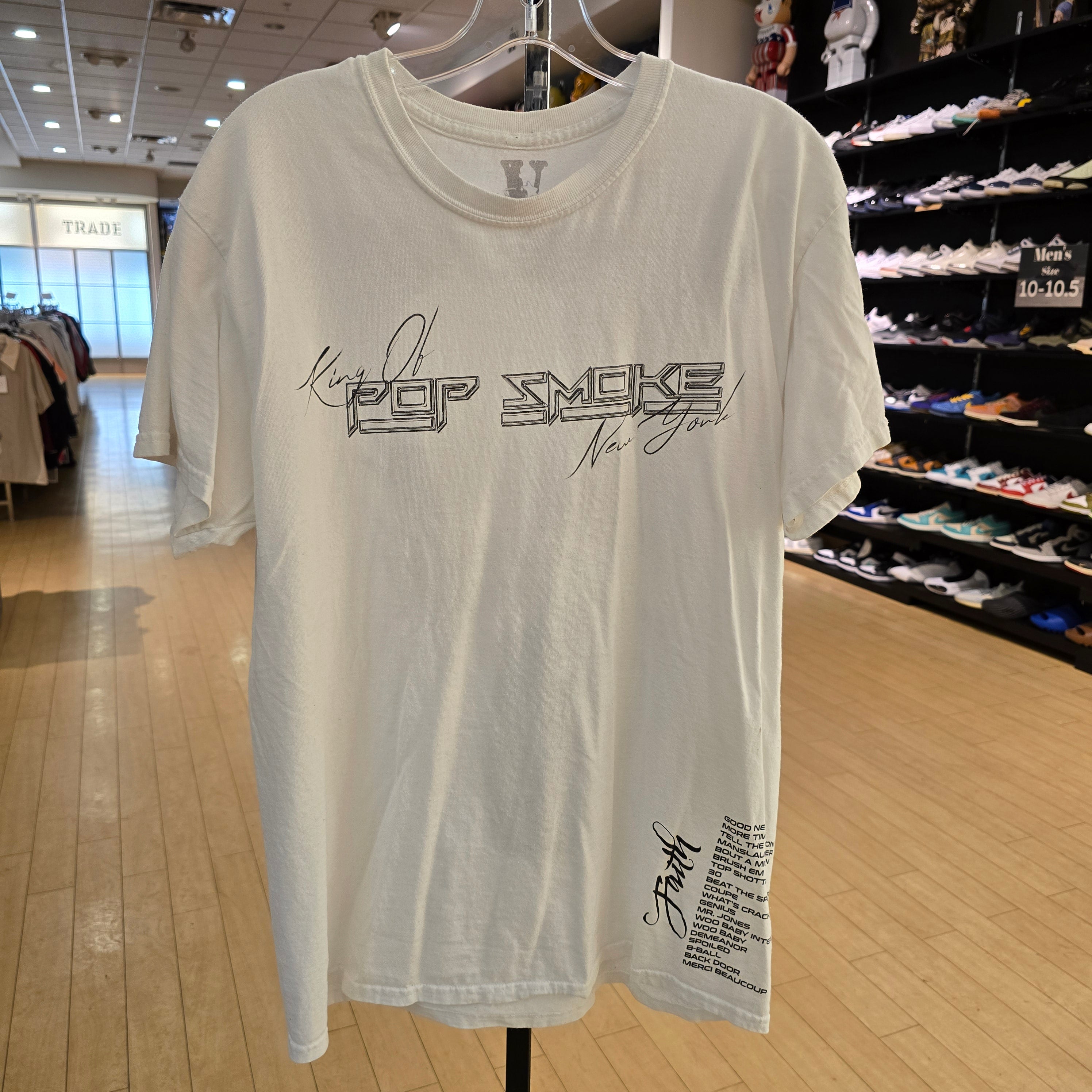 Smoke Smoke X Vlone Faith King of New York T-shirt White SZ Large USED