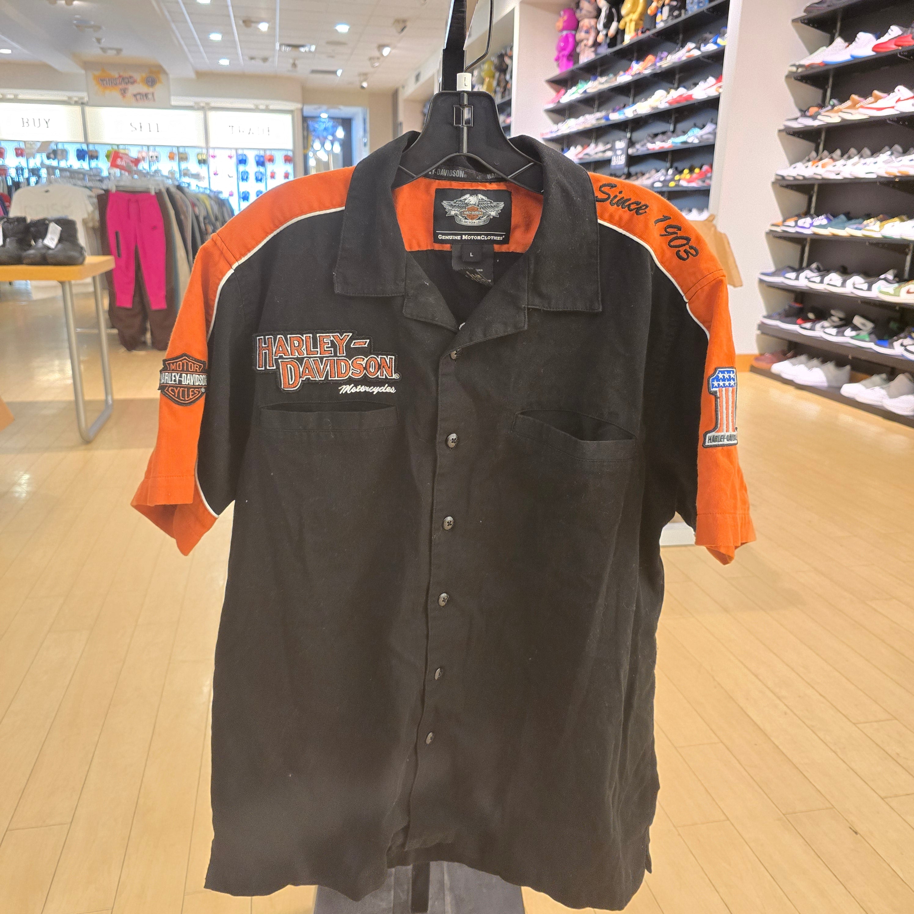 Harley Davidson Button Up Shirt SZ Large