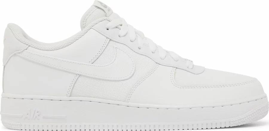 Nike Air Force 1 '07 LV8 White Metallic Silver SZ 10 Slight Yellow