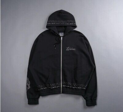 Darc Sport Western Wolves Chambers Zip Hoodie Black Sz XL