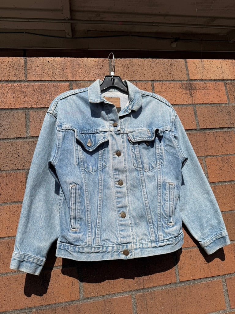 90s Levi's Type 3 Hippie Light Wash Denim Jacket Sz Small