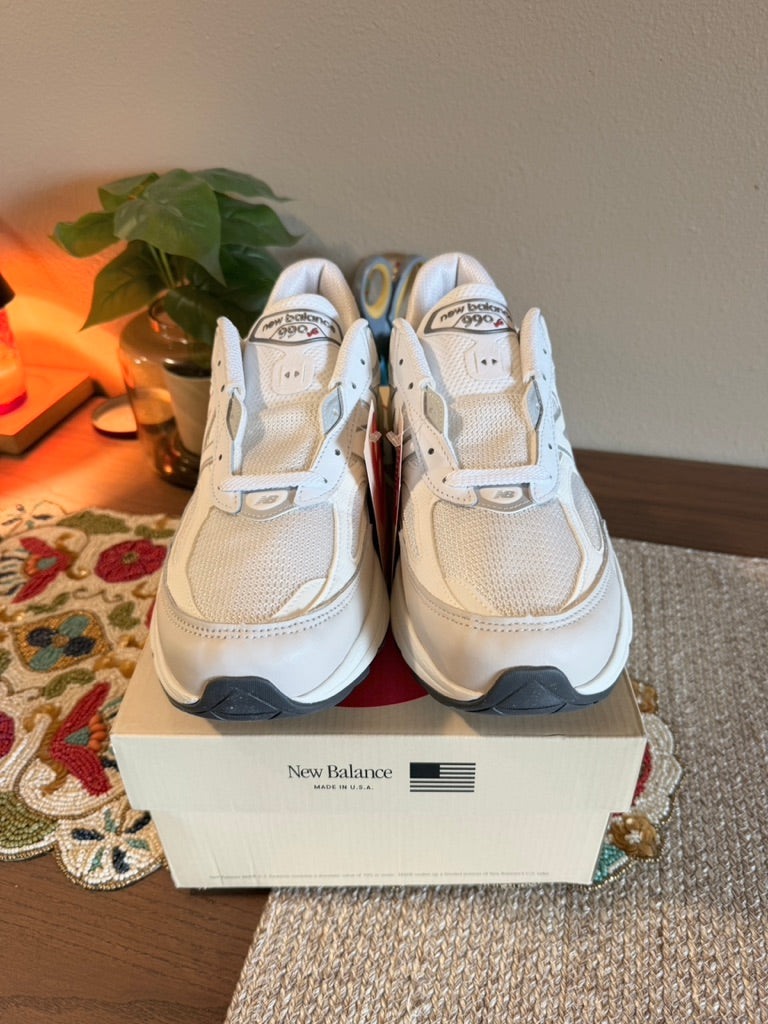 New Balance 990v6 MiUSA White Sea Salt Size 12