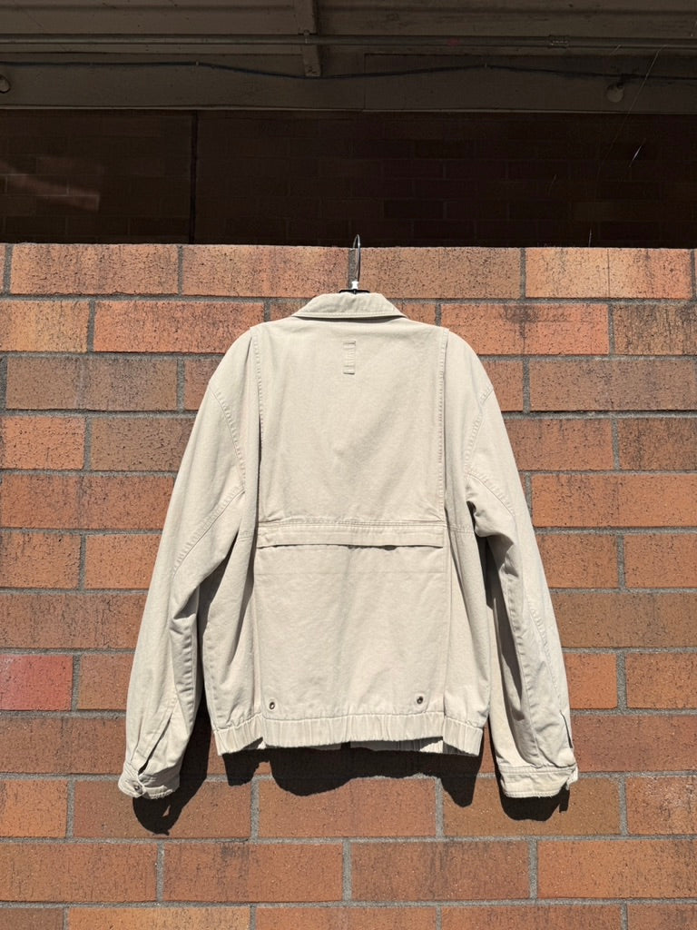 90s Eddie Bauer Beige Cargo Jacket Sz M