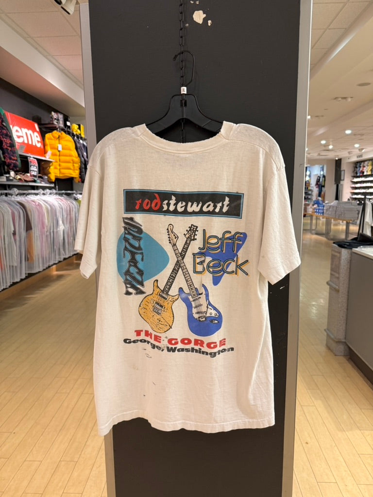 1995 Rod Stewart Santana & Jeff Beck at the Gorge Tee Sz XL