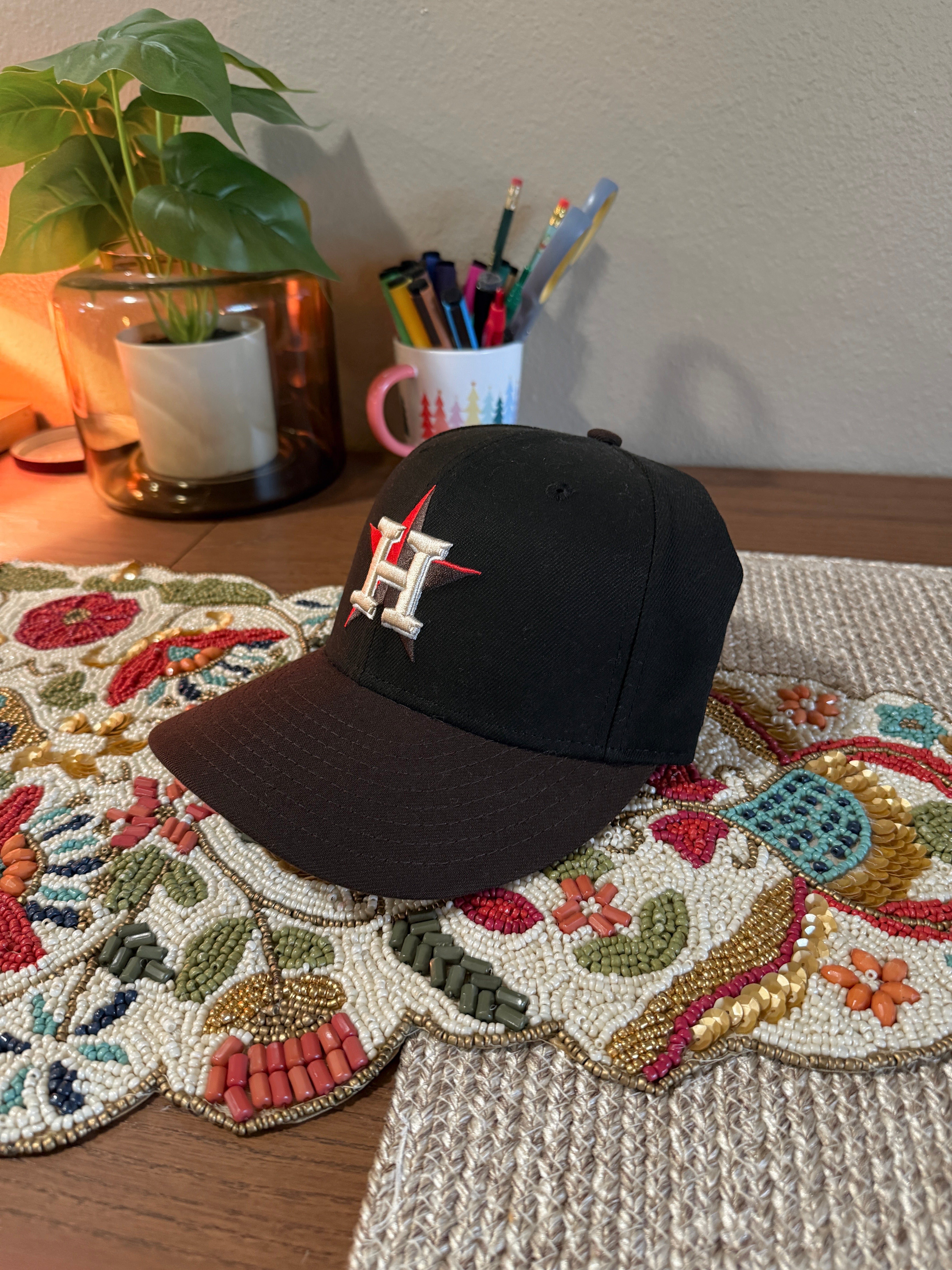 New Era x RAW Smokers Houston Astros 35 Years Fitted Hat Size 7 1/4 USED