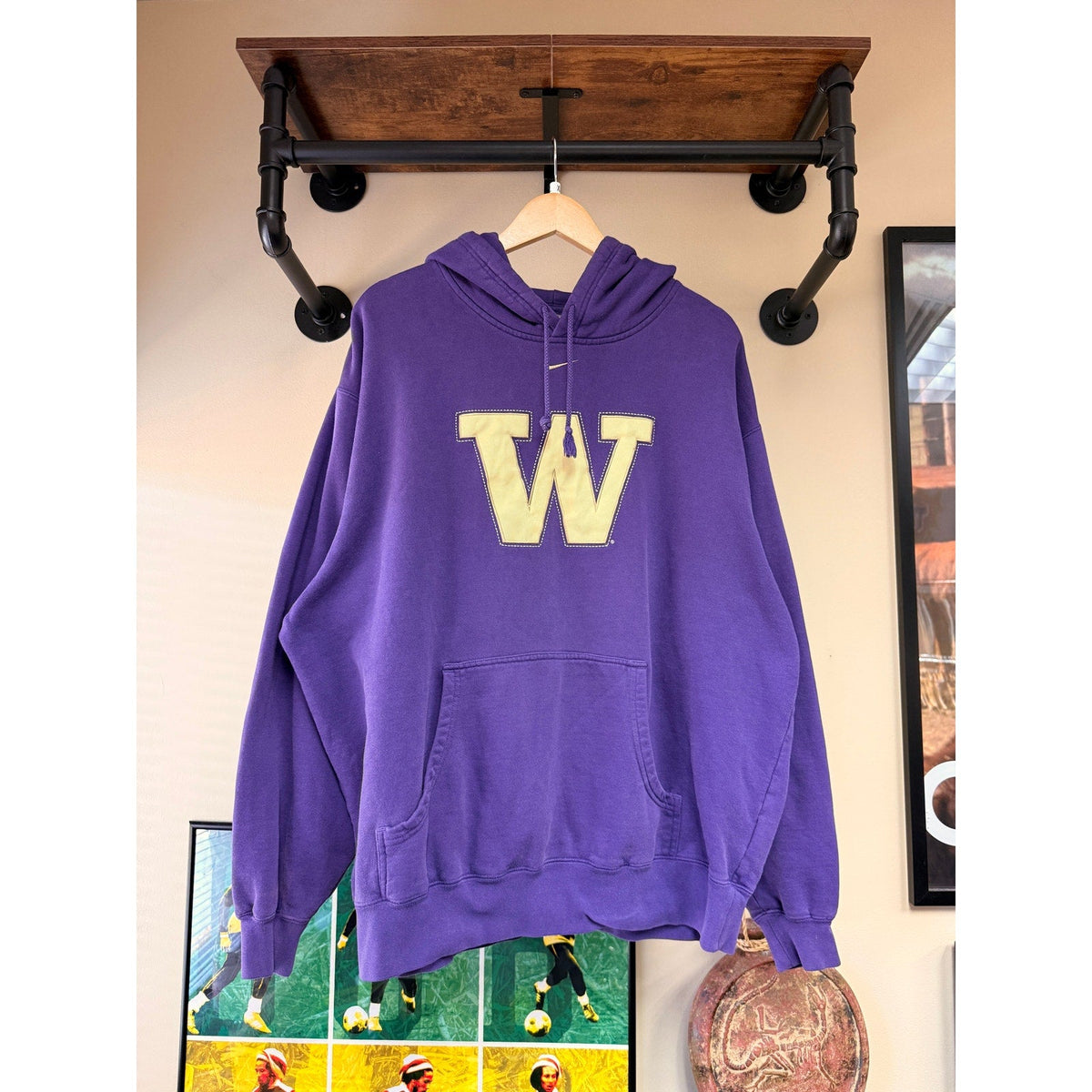 2007 Nike UW Huskies Purple Center Swoosh Hoodie