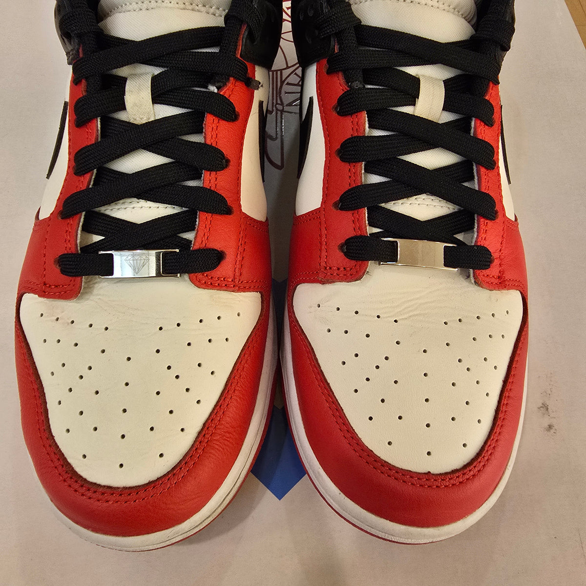 Nike Dunk Low EMB NBA 75th Anniversary Chicago SZ 10.5 USED REP BOX