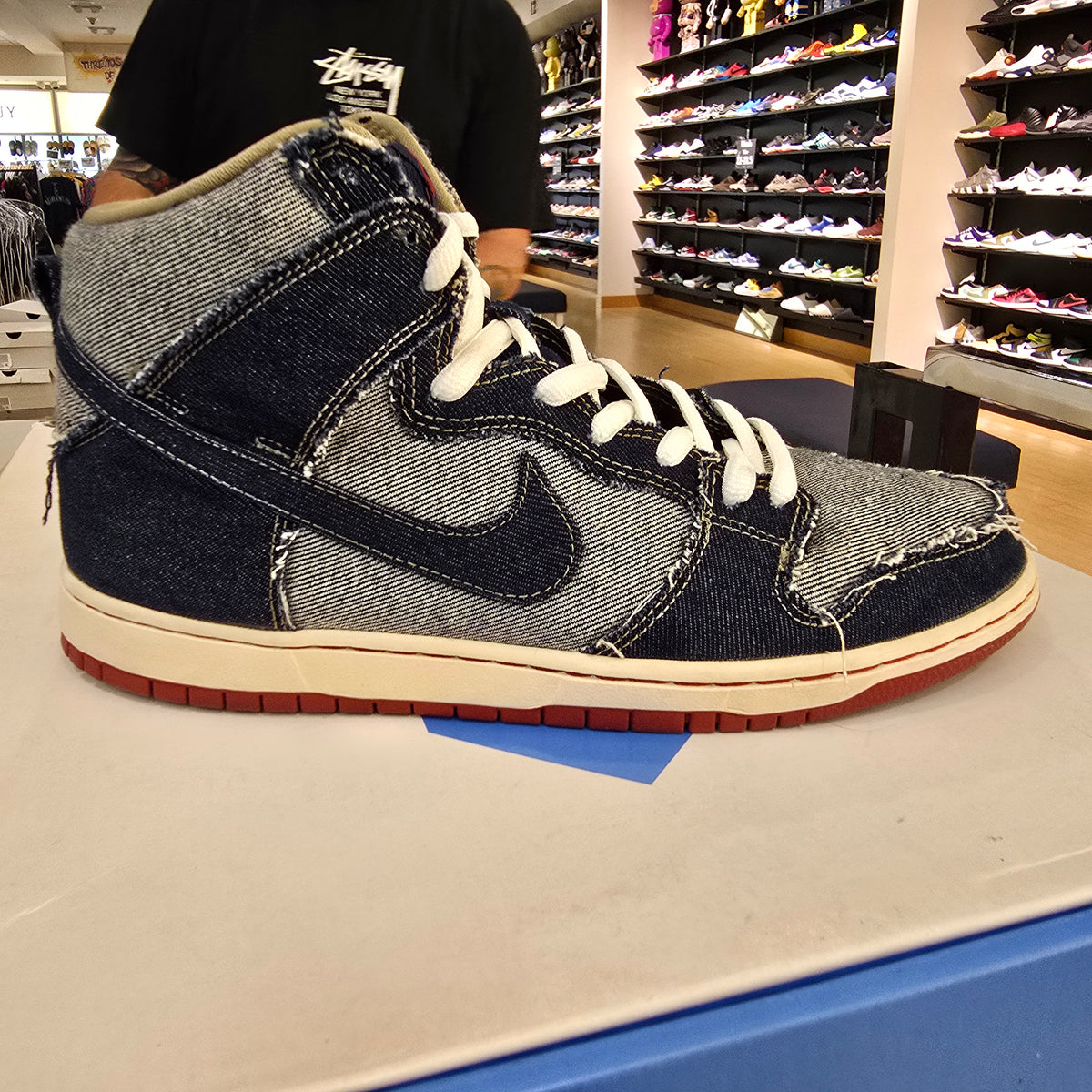 Nike SB Dunk High Reese Forbes Denim SZ 10.5 USED