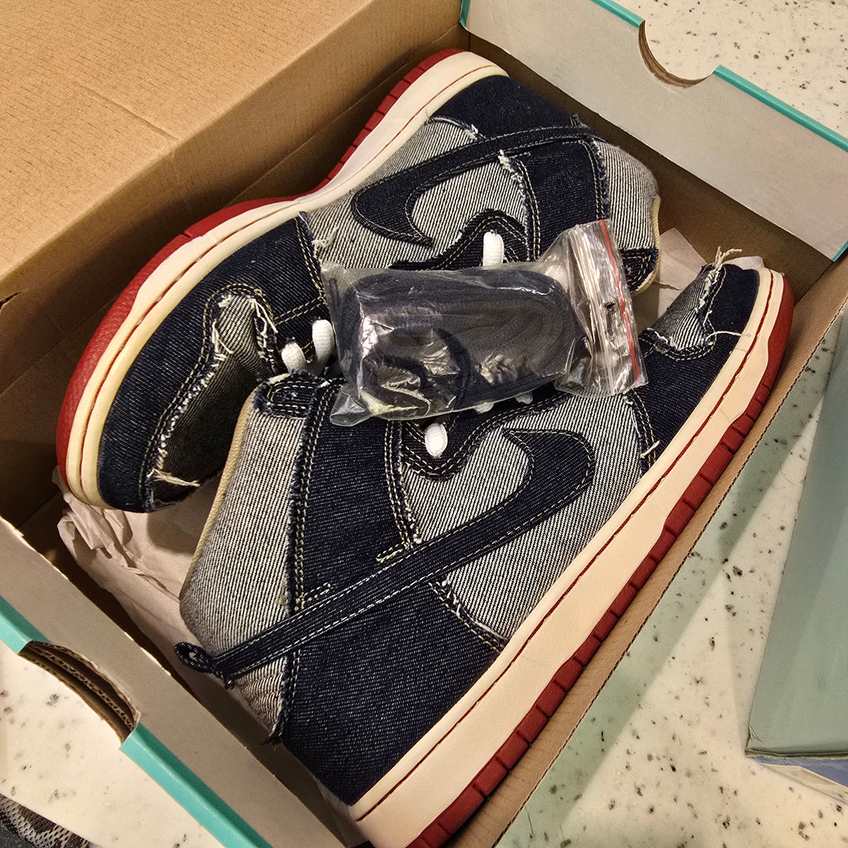 Nike SB Dunk High Reese Forbes Denim SZ 10.5 USED
